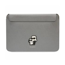   Karl Lagerfeld NFT Saffiano Karl & Choupette Sleeve - 14" laptoptáska ezüst