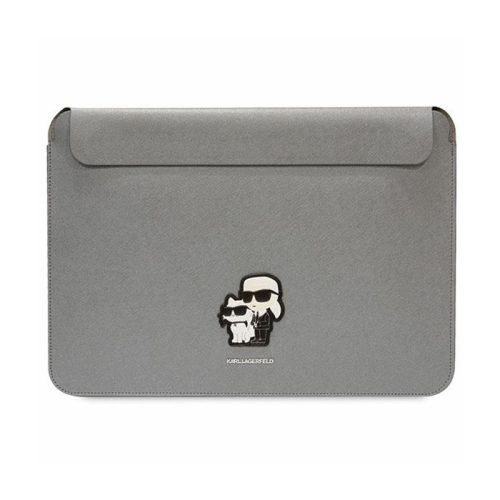 Karl Lagerfeld NFT Saffiano Karl & Choupette Sleeve - 14" laptoptáska ezüst