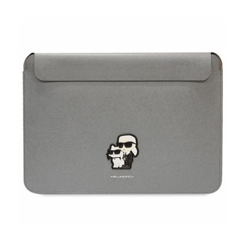 Karl Lagerfeld NFT Saffiano Karl & Choupette Sleeve - 16" laptoptáska ezüst