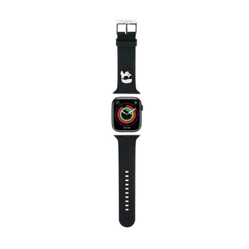 Karl Lagerfeld 3D Rubber Karl Head NFT - okosóraszíj Apple Watch 38/40/41 mm fekete