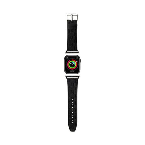 Karl Lagerfeld Saffiano Monogram - okosóraszíj Apple Watch 38/40/41 mm fekete