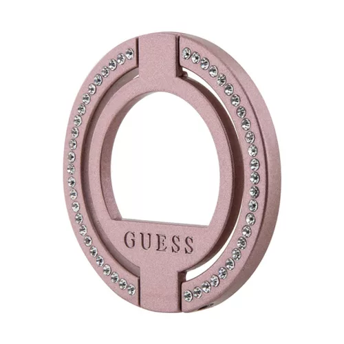 Guess MagSafe gyűrűtartó támaszték, telefongyűrű Rhinestone -  pink