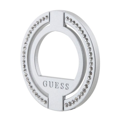 Guess MagSafe gyűrűtartó támaszték, telefongyűrű Rhinestone -  ezüst