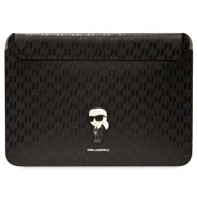   Karl Lagerfeld NFT Saffiano Monogram Ikonik Karl Sleeve - 14" laptoptáska fekete