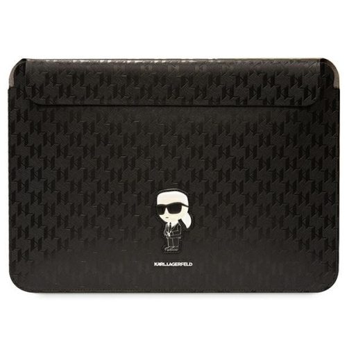 Karl Lagerfeld NFT Saffiano Monogram Ikonik Karl Sleeve - 14" laptoptáska fekete