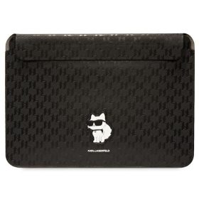   Karl Lagerfeld NFT Saffiano Monogram Ikonik Choupette Sleeve - 14" laptoptáska fekete