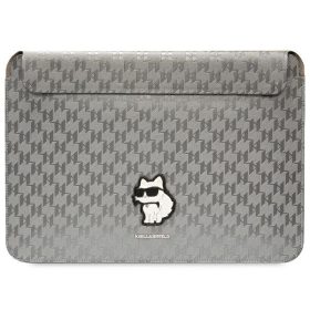   Karl Lagerfeld NFT Saffiano Monogram Ikonik Choupette Sleeve - 14" laptoptáska ezüst