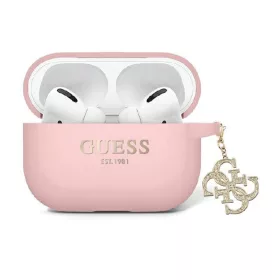   Guess Liquid Silicone Glitter Triangle Charm - AirPods Pro 2 tok pink