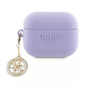   Guess 3D Rubber 4G Diamond Charm - tok AirPods Pro 2 (Purple)