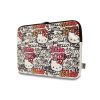 Hello Kitty Zip PU Tags Graffiti Sleeve Notebook tok 13" / 14" bézs