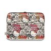 Hello Kitty Zip PU Tags Graffiti Sleeve Notebook tok 13" / 14" bézs