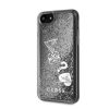 Guess Liquid Glitter Hearts - telefontok iPhone SE 2020 / 8 / 7 ezüst