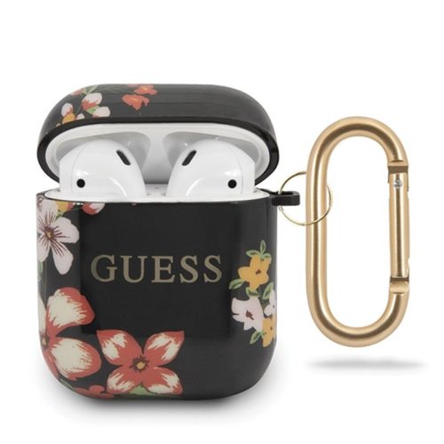 Guess Flower Collection N4 - Airpods (fekete)