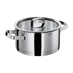   Küchenprofi San Remo - Alacsony rozsdamentes acél edény üvegfedővel 2,5 l, átmérő 20 cm