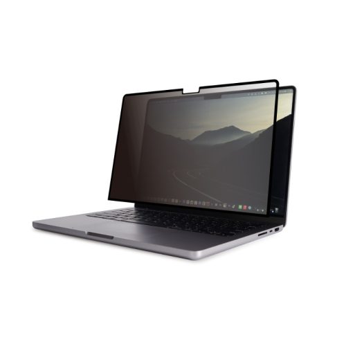 Moshi Umbra – Adatvédelmi képernyővédő MacBook Pro 14" (M1, 2021) számítógéphez (fekete keret)