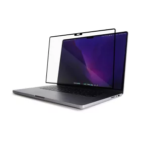   Moshi iVisor XT - Képernyővédő fólia MacBook Pro 16" (M1, 2021) számítógéphez (fekete keret)