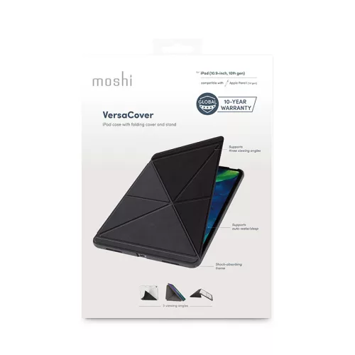 Moshi VersaCover - Origami tablettok iPad 10.9" (2022) fekete