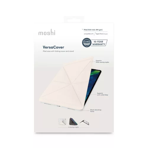 Moshi VersaCover - Origami tablettok iPad 10.9" (2022) (Savanna Beige)