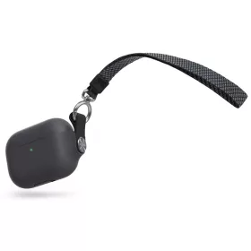   Moshi Pebo tok az Airpods Pro-hoz, akit levehető csuklópántokkal és Lintguard ™ védelemmel - árnyék fekete