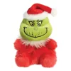 Grinch - Plüssjáték / ölelnivaló ülő Grinch Mikulás jelmezben 13 cm a Palm Pals kollekcióból Környezetbarát