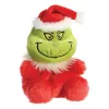 Grinch - Plüssjáték / ölelnivaló ülő Grinch Mikulás jelmezben 13 cm a Palm Pals kollekcióból Környezetbarát