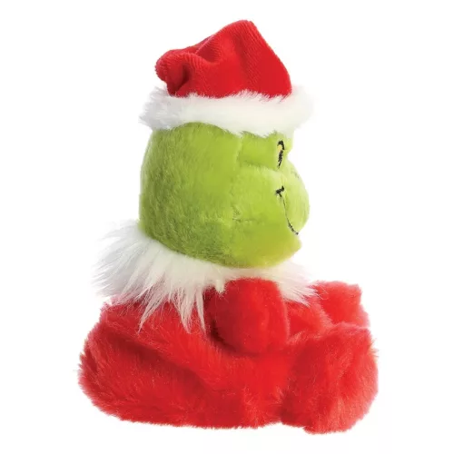 Grinch - Plüssjáték / ölelnivaló ülő Grinch Mikulás jelmezben 13 cm a Palm Pals kollekcióból Környezetbarát