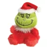 Grinch - Plüssjáték / ölelnivaló ülő Grinch Mikulás jelmezben 13 cm a Palm Pals kollekcióból Környezetbarát