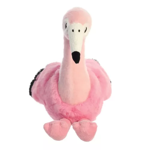 Eco Nation – Plüssjáték / Ölelnivaló Ülő Flamingó 27 cm Környezetbarát