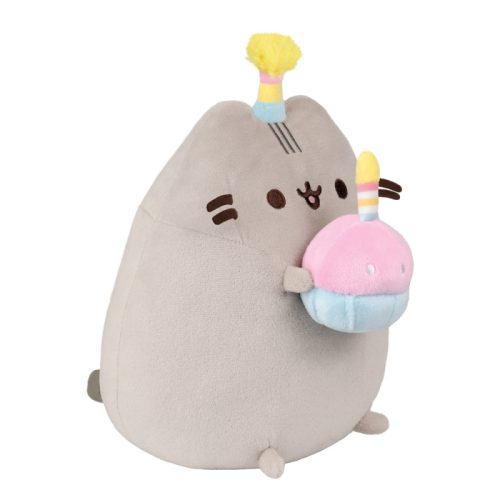 Pusheen - Plush mascot with birthday hat and cake 24 cm