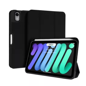   Crong Flexfolio - tok iPad Mini 6 (2021) ceruza tartóval (fekete)
