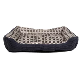   Magasított kutyaágy, puha kutyafekhely 90 x 70 x 20 cm, XL méret (Navy Blue)