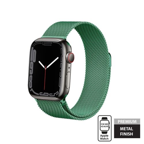 Crong Milano acél szíj Apple Watch  42/44 / 45mm (Crimson Red)