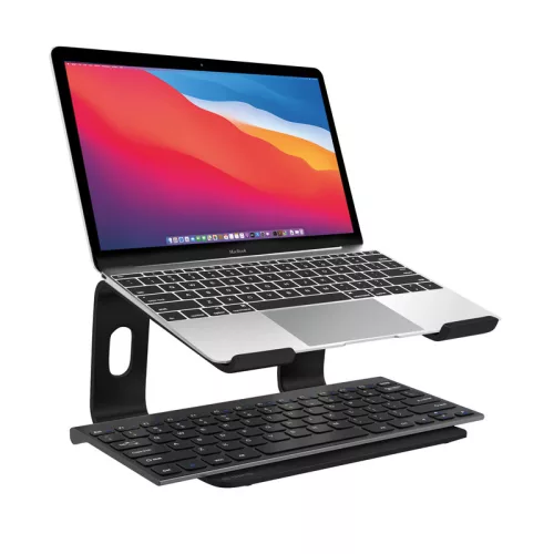 Crong AluBench - Alumínium laptopállvány (fekete)