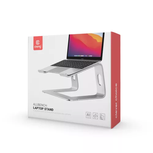 Crong AluBench - Alumínium laptopállvány (fekete)