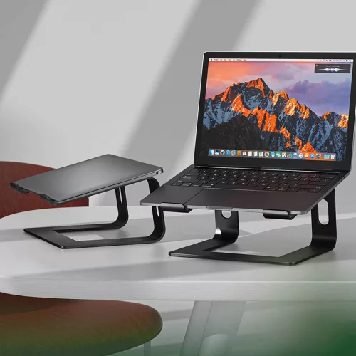 Crong AluBench - Alumínium laptopállvány (fekete)