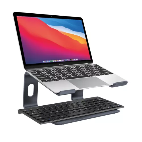 Crong AluBench - Alumínium laptopállvány (fekete)