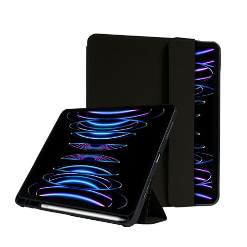 Crong FlexFolio – tok iPad Pro 11"-hez (2022-2021) / iPad Air 10,9" (5-4 generáció) Apple ceruzatartóval (fekete)