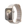 Crong Eclipse bőr mágneses szíj Apple Watchhoz 38/40/41mm bézs