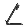 Crong PowerSpot Pivot Stand - 3-in-1 vezeték nélküli tőltő Samsung & Android, Galaxy Watch and TWS headphones fekete