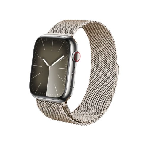 Crong Milano Steel rozsdamentes acél szíj Apple Watch 42/44/45/49 mm-es pezsgőhöz.