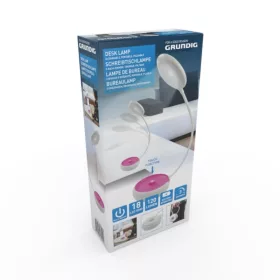   Grundig - összecsukható LED Office lámpa 15cm (rózsaszín)