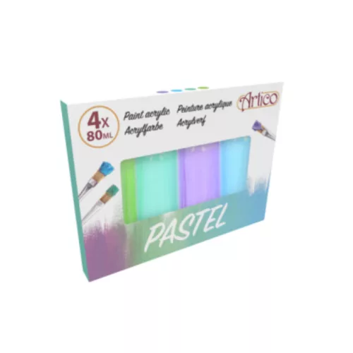 Artico - Akril pasztellfesték készlet 80 ml 4 szín (2. készlet)