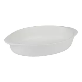  Alpina - Kerámia Sütőálló Tepsi, Ovális, 27x17x5,3 cm (Fehér)