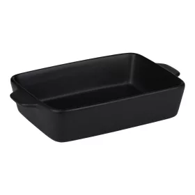   Alpina - Kerámia téglalap alakú sütőtál 28x18x6 cm (fekete)