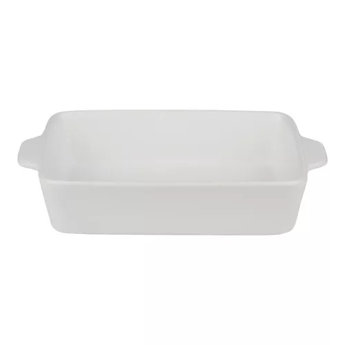 Alpina - Kerámia téglalap alakú sütőtál 28x18x6 cm (fehér)