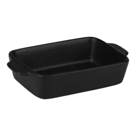   Alpina - Kerámia téglalap alakú sütőálló tál 21,8x13,2x5 cm (fekete)