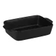 Alpina - Kerámia téglalap alakú sütőálló tál 21,8x13,2x5 cm (fekete)