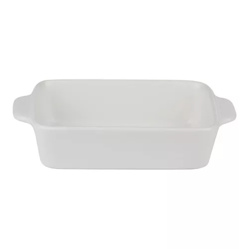 Alpina - Kerámia téglalap alakú sütőálló tál 21,8x13,2x5 cm (fehér)