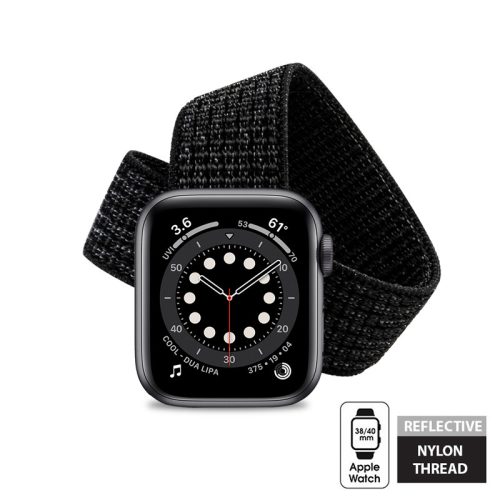 Crong Reflex Sport szíj Apple Watch 38/40 / 41mm (fekete)