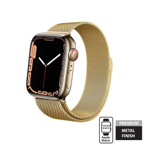 Crong Milano acél szíj Apple Watch  38/40 / 41mm (arany)